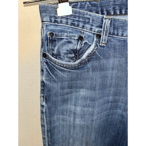 Lucky Brand 361 Vintage Jeans Mens 34X34 Straight Cut Factory Distressed - Picture 3 of 11